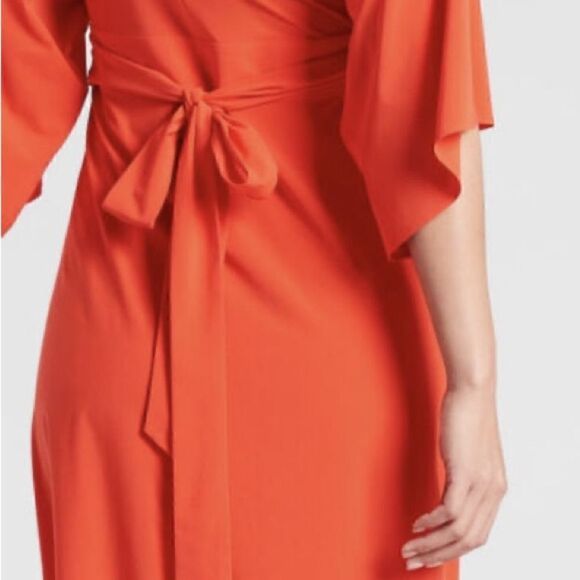 NWOT Athleta Womens Vermillion Calistoga Wrap Midi Dress Womens S - Picture 3 of 10